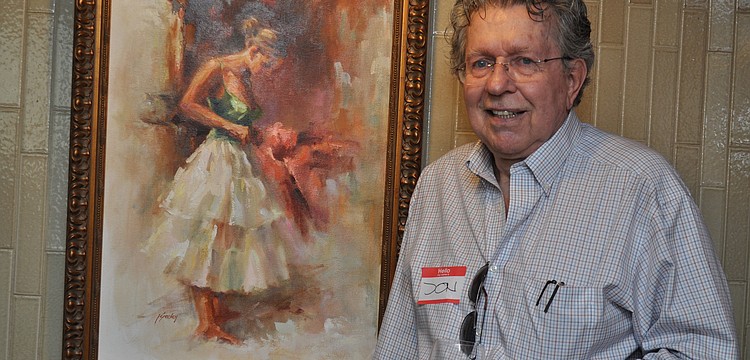 Jon Greeley with his piece â€œGoing Dancinâ€™â€