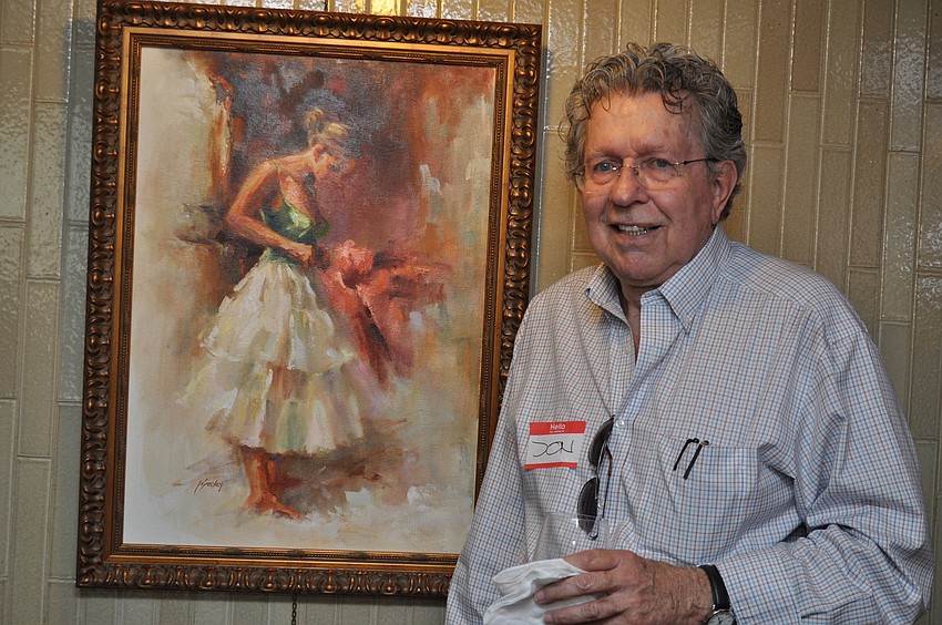 Jon Greeley with his piece â€œGoing Dancinâ€™â€