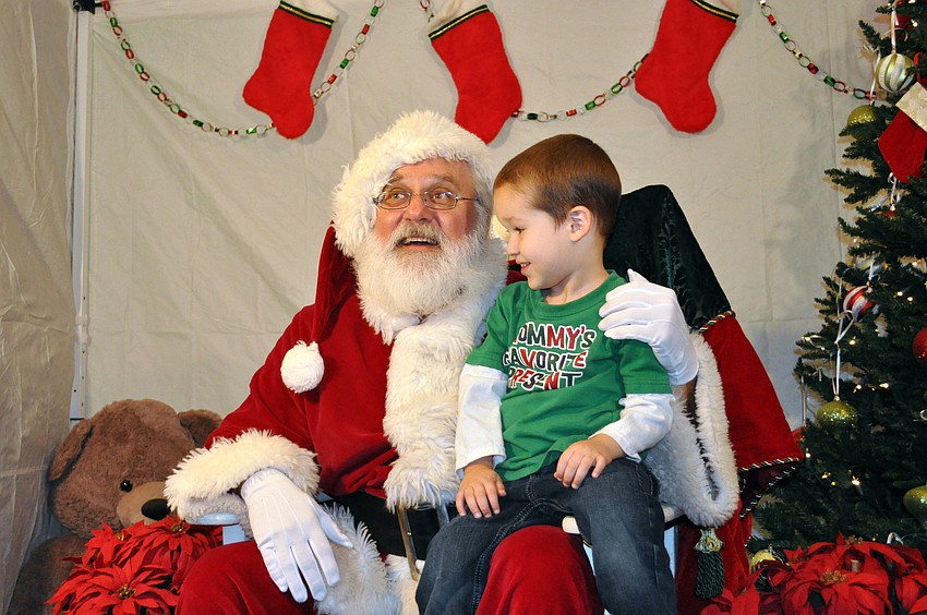 Two-year-old Aiden Torres asked Santa Claus for a choo choo train this year.