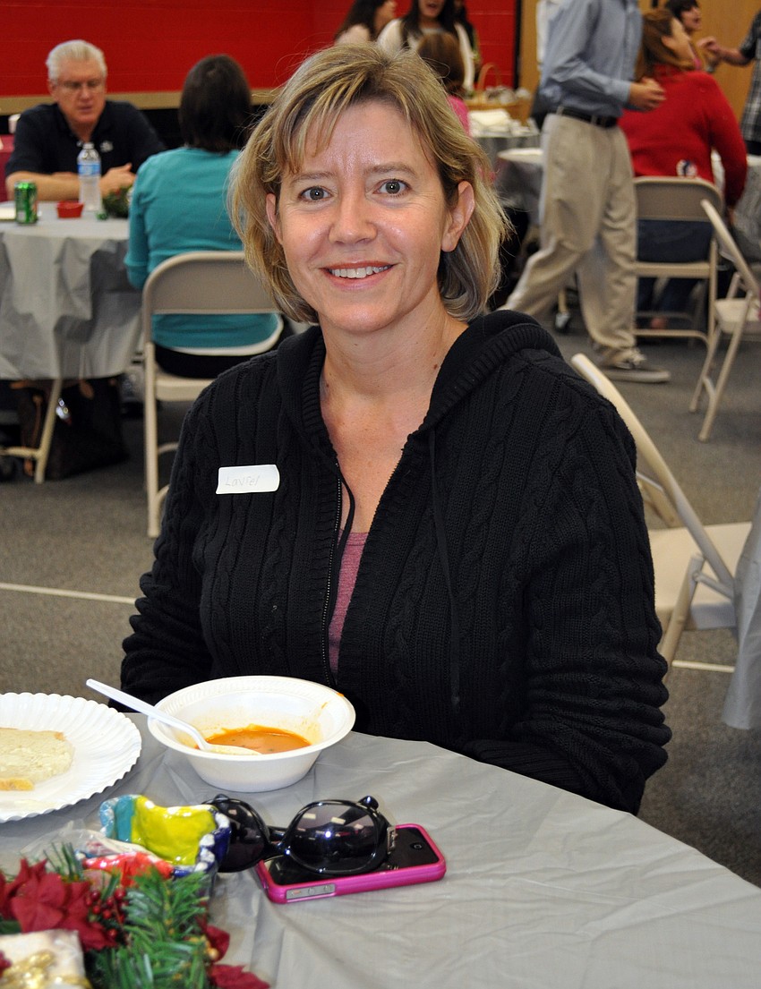 Braden Woods resident Laurel Antonio enjoyed a warm bowl of tomato soup.