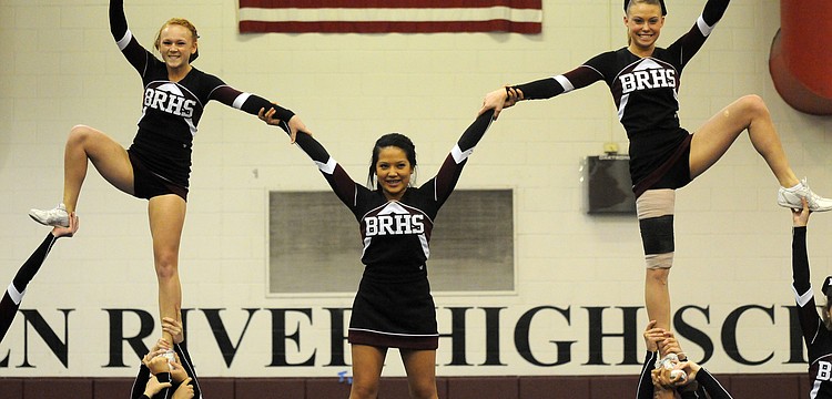 The Braden River High varsity cheerleading squad was one of five teams to compete in the school's Cheerfest Dec. 10.