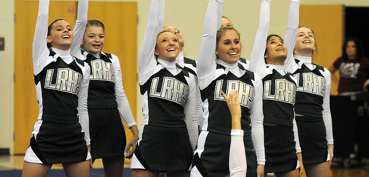 The Lakewood Ranch High JV cheerleading squad took home a first-place trophy for its performance.