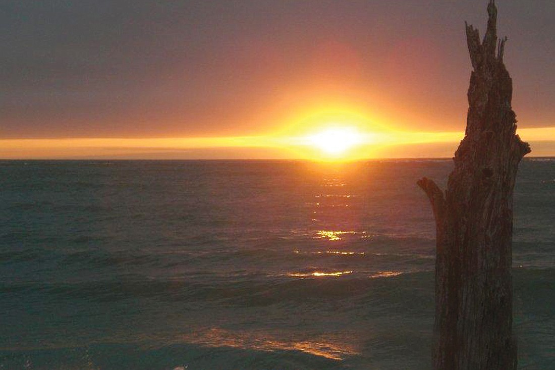 Hermann and Andrea Kaendler shared this photo of a December sunset on Siesta Key Beach.