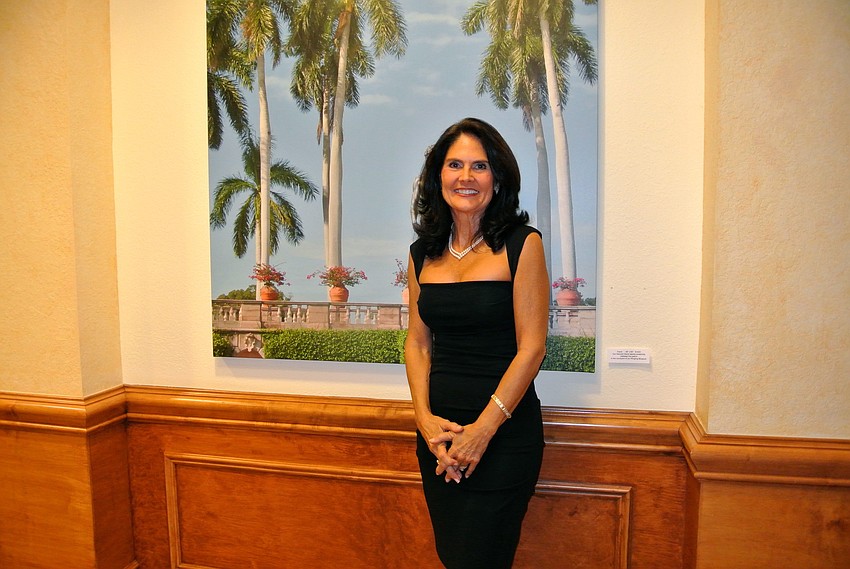 Mary Lou Johnson displayed works spanning from beach and sunset scenes to the Ringling Museum.