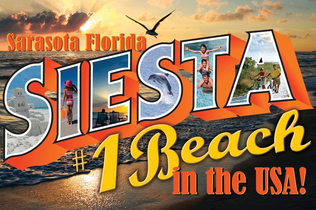 A sign announcing Siesta Key's ranking as the top beach in the United States should be erected soon near the beach pavilion.