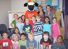 Gullett Elementary School students in Jennifer McGloin's class this week earned a special visit from the Chick-fil-A cow, after raising the most money during a recent Chick-fil-A Spirit Night.