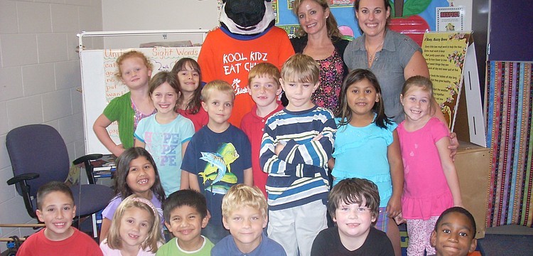 Gullett Elementary School students in Jennifer McGloin's class this week earned a special visit from the Chick-fil-A cow, after raising the most money during a recent Chick-fil-A Spirit Night.