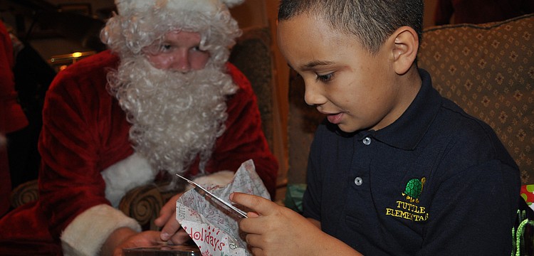 Joshua Stott got an iPod, Lego games and more from Santa.