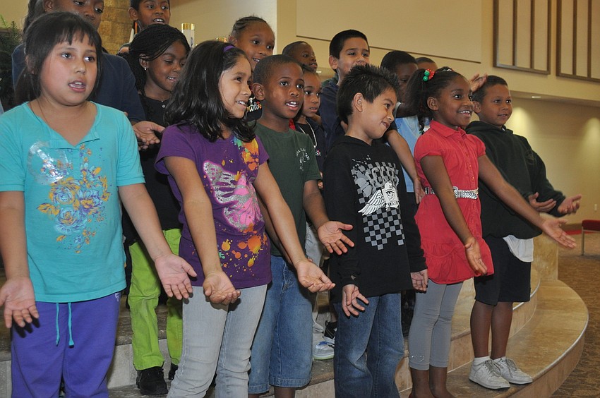 13th Avenue Dream Center children sing â€œThe Little Drummer Boyâ€ and perform motions