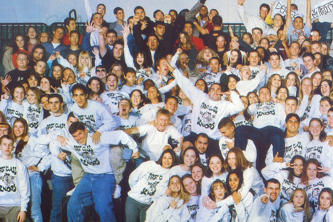 A class photo of Lakewood Ranch High School's 2001 graduating class.