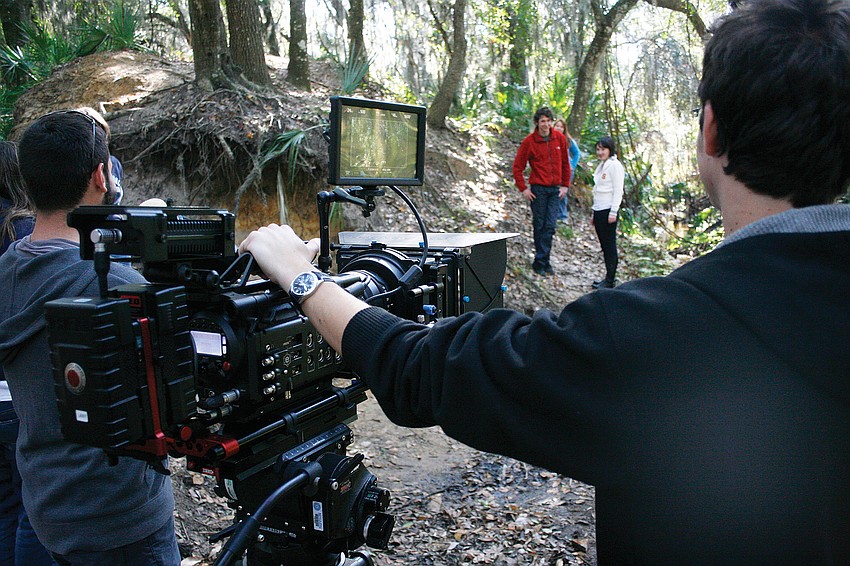 About 30 students from the Ringling College of Art and Design on Jan. 14 set up shop in Lakewood Ranch to film a scene for a senior thesis project. Published Jan. 27, 2011.