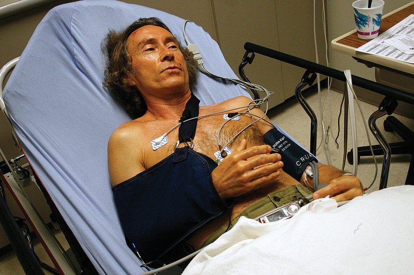 River Club resident John D. Lee was taken to the emergency room at Lakewood Ranch Medical Center after he was attacked by John Sabin Aug. 25. in the parking lot of Braden River Elementary School. Published Sept. 1, 2011.