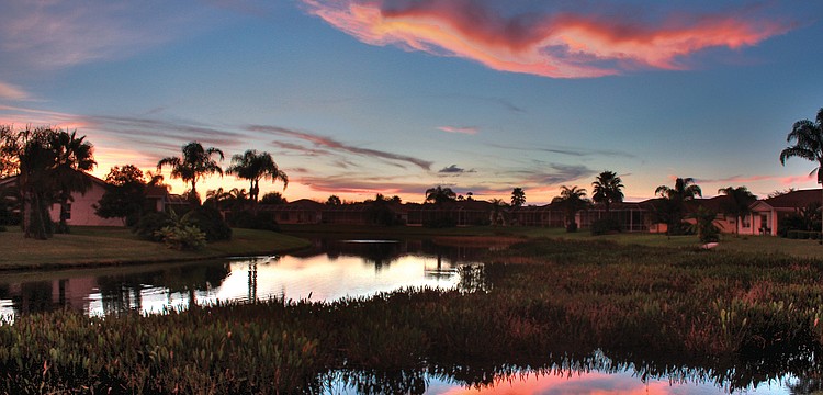 Saturated Sky: John Nesbitt took this sunset photo last fall from his back yard in Sabal Harbour.