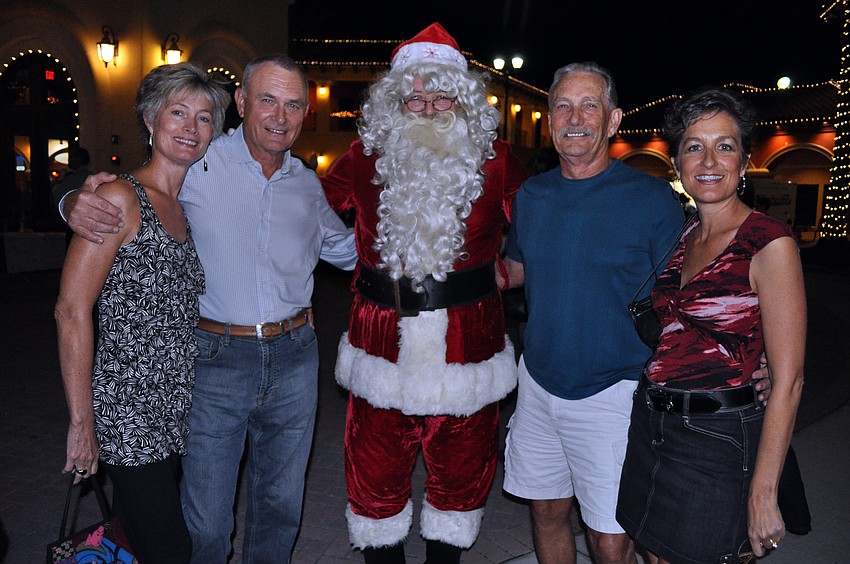 Winestylesâ€™ Ruth and Jack Jimmink and Bucky and Kathy Jones enjoyed a visit from Santa Claus.