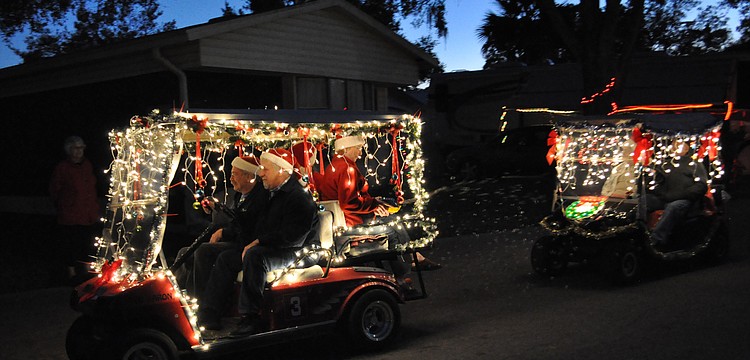 The parade started around 6 p.m.