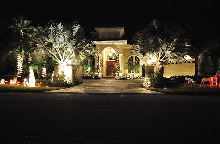This home lit up Pasadena Glen in the Palmer's Creek section of the Country Club of Lakewood Ranch.