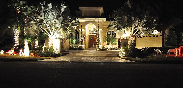 This home lit up Pasadena Glen in the Palmer's Creek section of the Country Club of Lakewood Ranch.