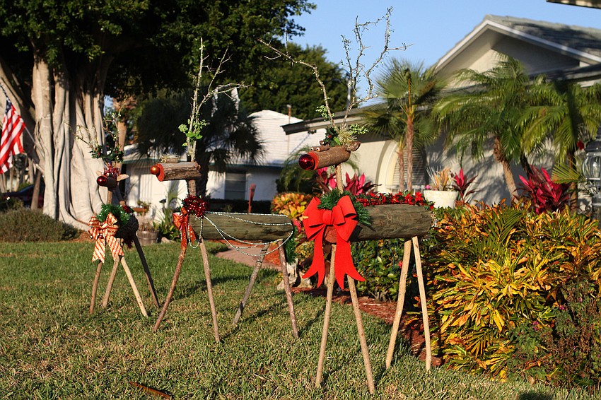 Santa's reindeer have already started their holiday vacation by taking over the lawn of 536 Ketch Lane on Longboat Key.