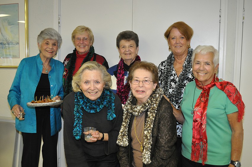Party organizers Harriet Ansell, Ina Logue, Renee Kasper, Eileen Dubinsky, Mitzie Eisner, Louisa Hodder and Beverly Shapiro
