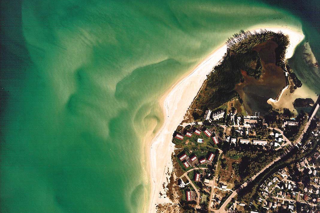 This August 1997 aerial of the north end of Longboat Key was taken just months after a 1996 interim beach renourishment project was completed. Photos courtesy of the town of Longboat Key.