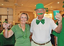 Mary and John Bock chaired the Longboat Harbourâ€™s St. Patrickâ€™s Day party in March.