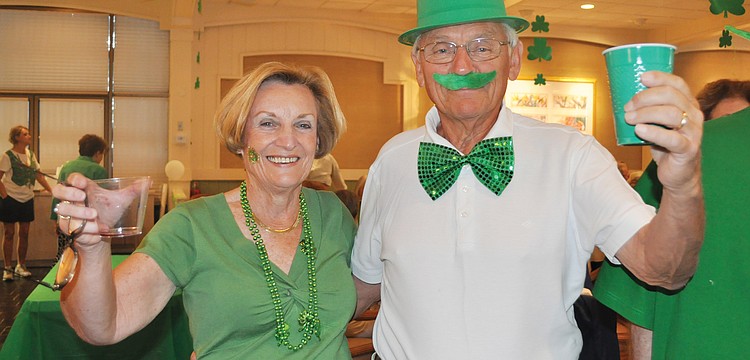 Mary and John Bock chaired the Longboat Harbourâ€™s St. Patrickâ€™s Day party in March.