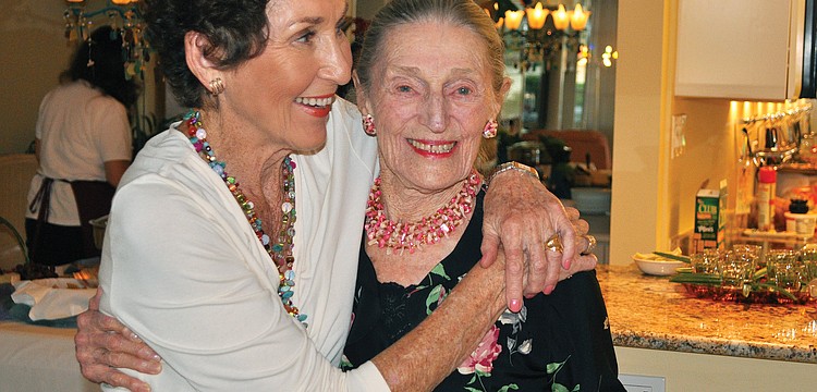 Lois Lesser, Sands Point resident, held a 100th birthday party for former Sands Point resident Ursula Pearson in November.