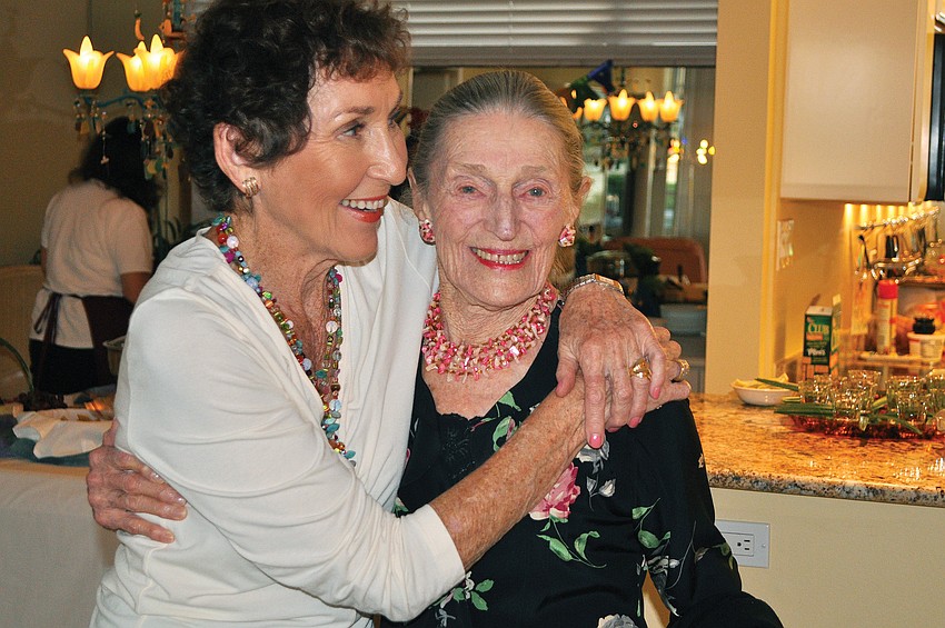 Lois Lesser, Sands Point resident, held a 100th birthday party for former Sands Point resident Ursula Pearson in November.