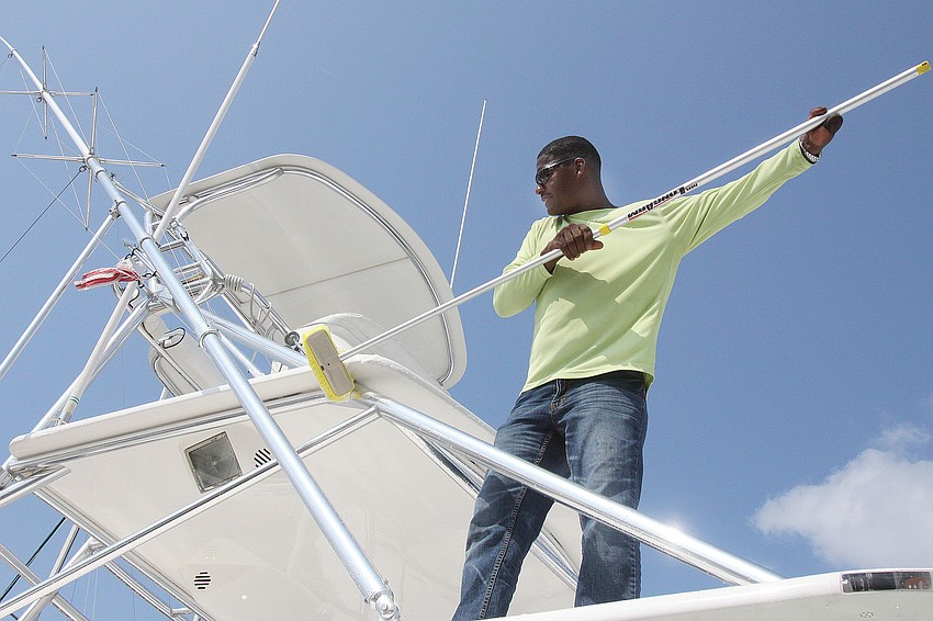 Ron Schooler has been detailing and cleaning boats for 20 years; 13 of those years have been spent in Sarasota at Marina Jack. 