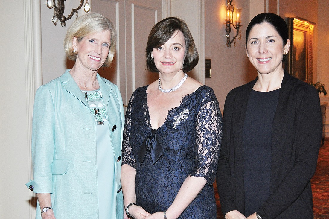 Co-Chairwoman Kitty Cranor, special guest Cherie Blair and Co-Chairwoman Kathleen Weiner at last yearÃ¢â‚¬â„¢s Town Hall Platinum Dinner.