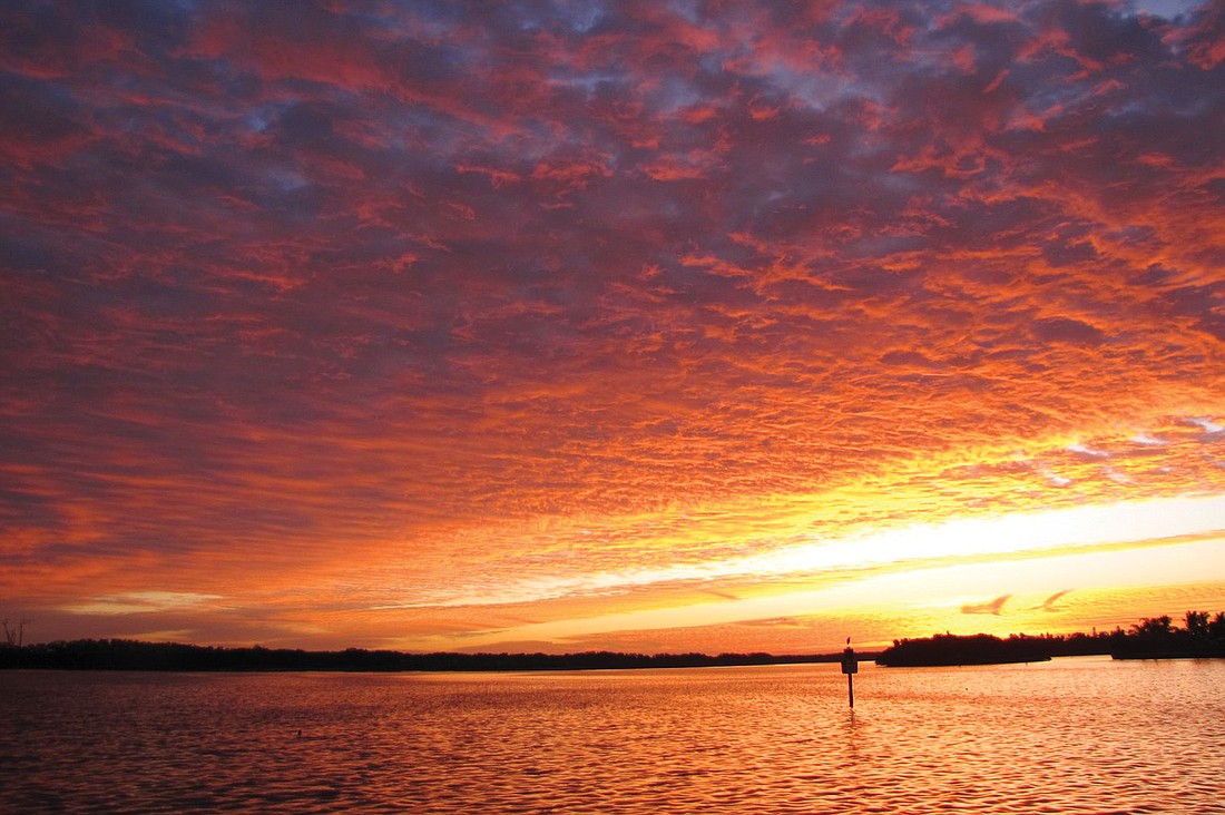 Deborah Johnson-Brooks submitted this sunrise photo, taken on north Longboat Key overlooking Sister Keys.