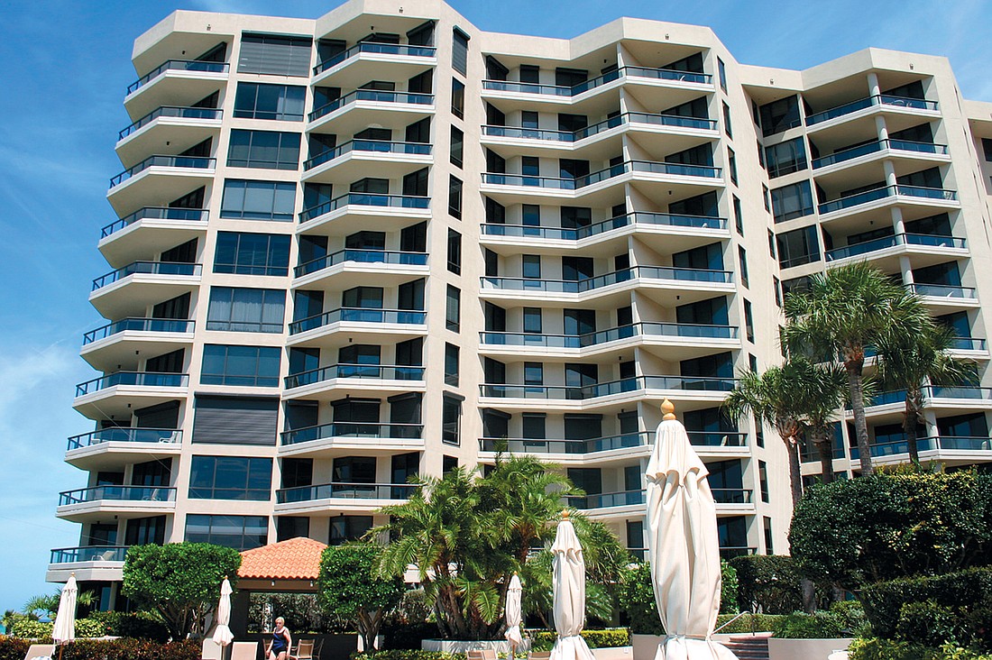 Unit 708 condominium at The Water Club II, 1281 Gulf of Mexico Drive, has three bedrooms, four-and-a-half baths and 3,273 square feet of living area. It sold for $1,975,000. File photo.