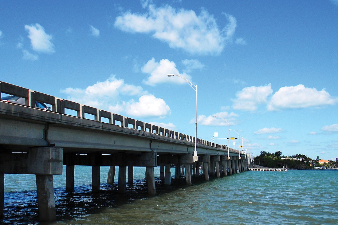 The Florida Department of Transportation already has begun extensive planning for the renovations of the north Siesta Bridge, which will begin June 5. Photo by Norman Schimmel.