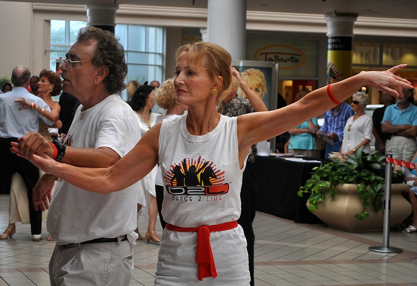 Steve Litwack and Denise Barth show off their dancing skills during the D2L Dance Party 