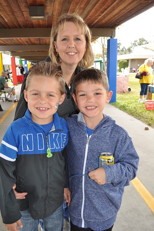 Derek Jones, pictured with his mother, Michelle, brought his friend, Andrew Schaeffer, to the festival.