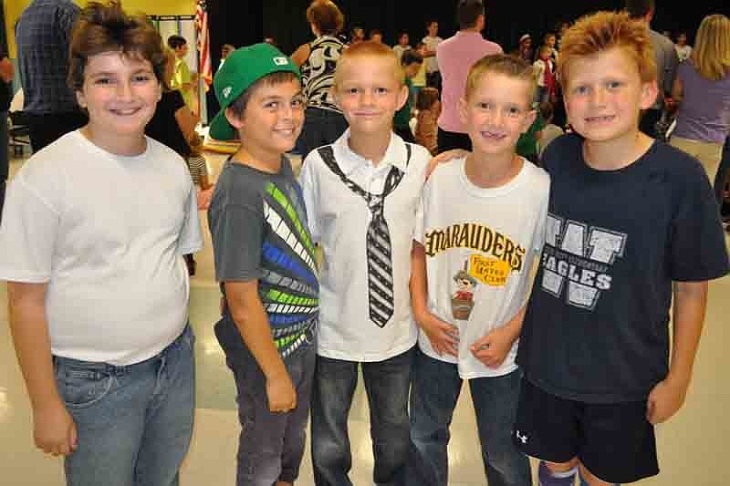 Stephen Romano, Ethan Graves, Logan Grace, Cody Schellinger and Joshua Klein are all in fourth grade.
