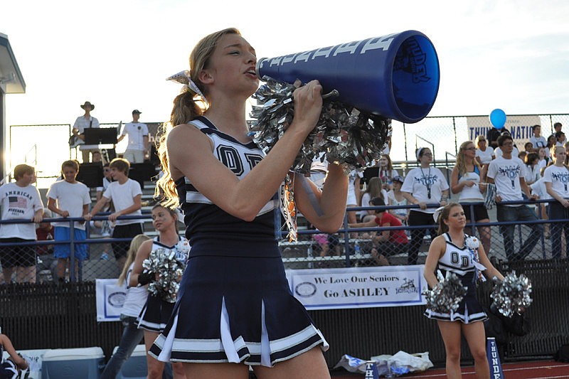 Alexsa Dietrich helped cheer on the players.