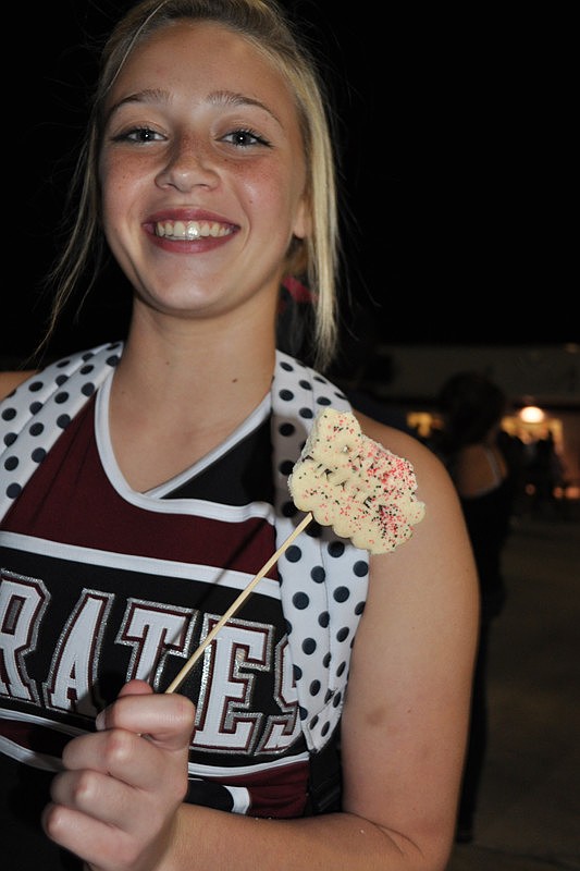 Alecia Nelsen, 14, festive on a festive 