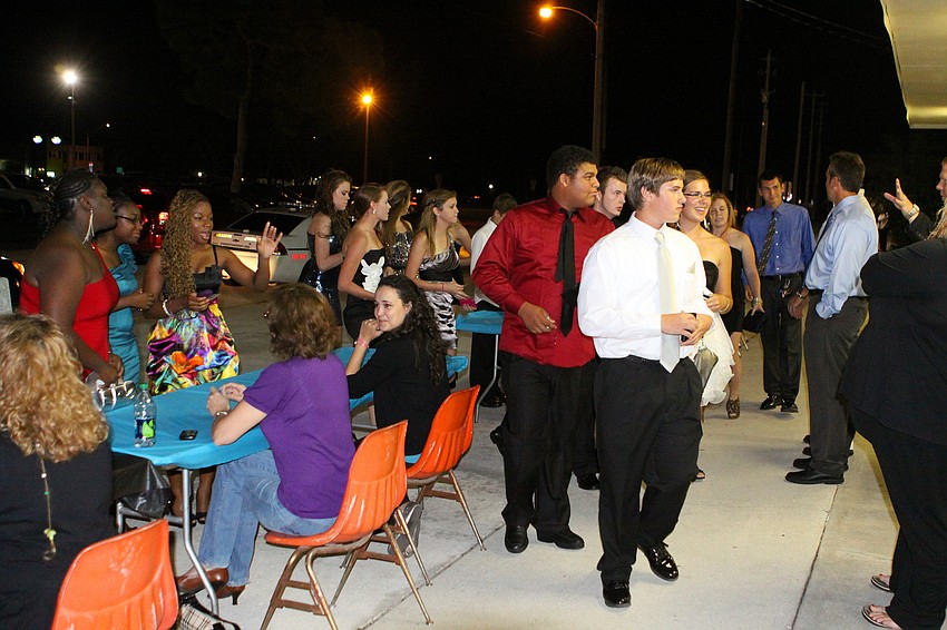 Students head into the homecoming dance, Saturday, Oct. 15 at Robarts Arena.