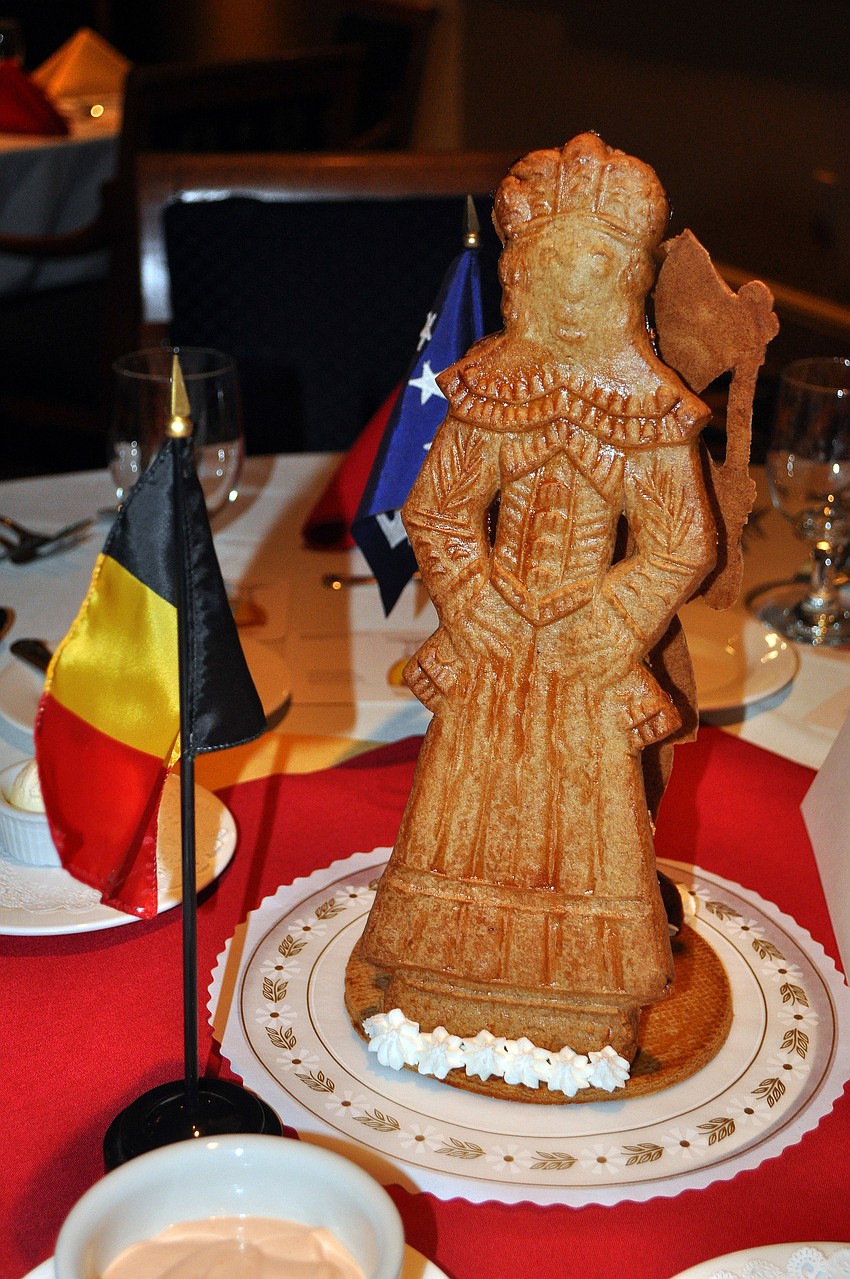 Giant speculaas cookies were on all the dining room tables.