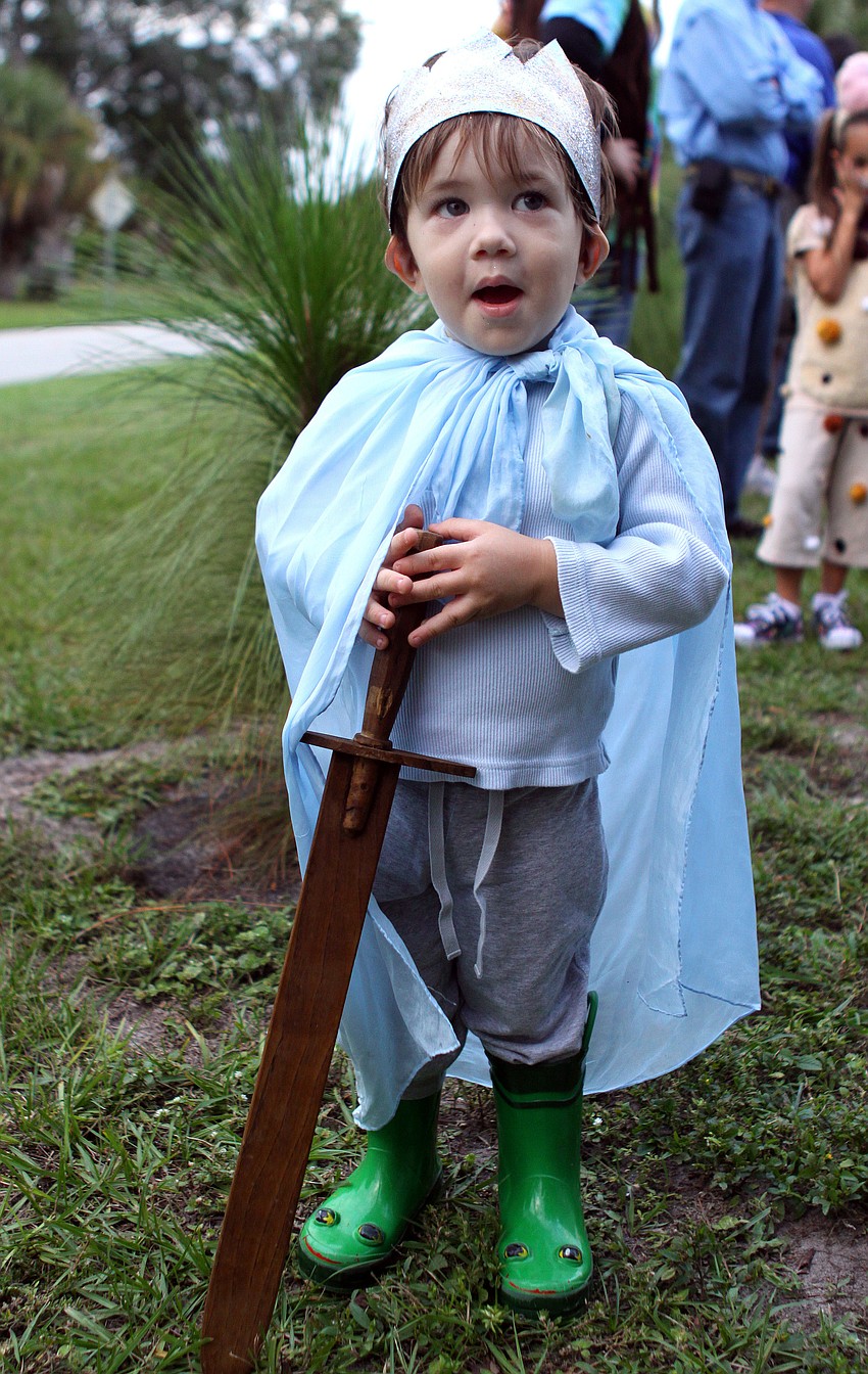 Luca Orchard, 2, was a prince and made his very own crown.