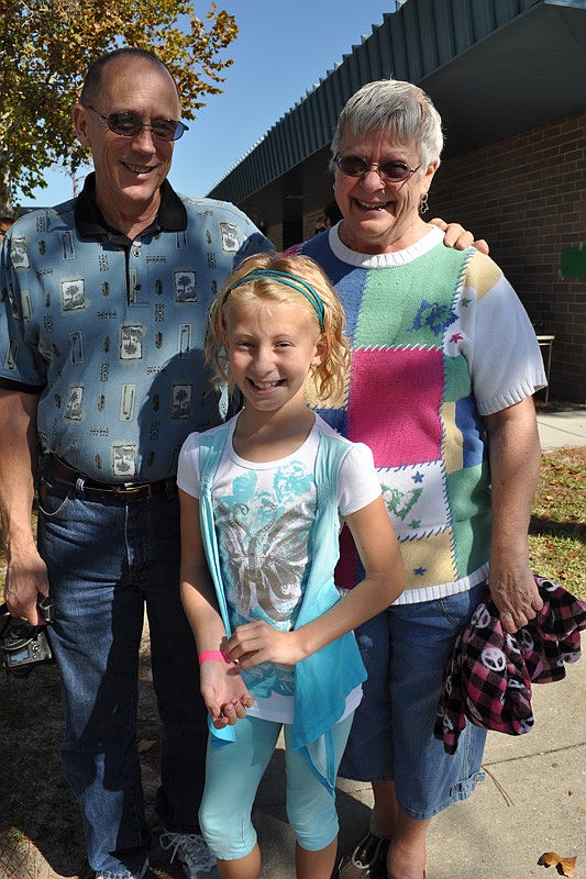 Bruce and Sandy Kaechele came out with their granddaughter, Savanah.