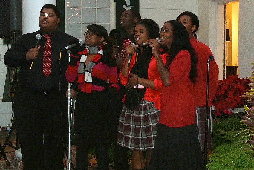 The West Coast School for Human Development sang carols during the event.