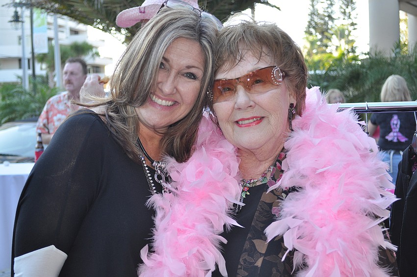 Owner of Foxy lady LoriAnn Steiner poses with her friend and model Floraâ€™s mother Jane Kirwin.