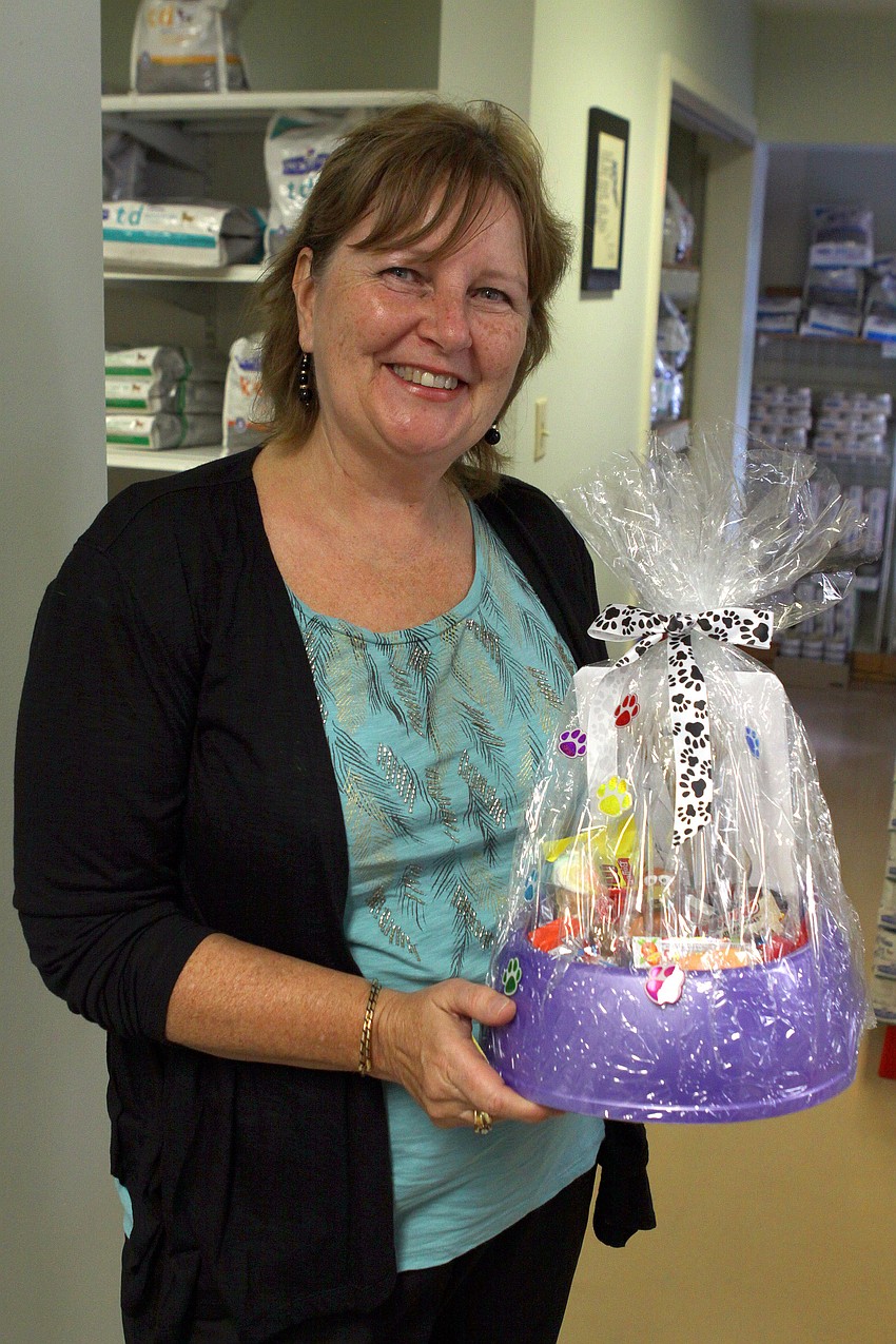 Kathy Groschel was very creative when packaging up her gift for Dr. Whitlock.