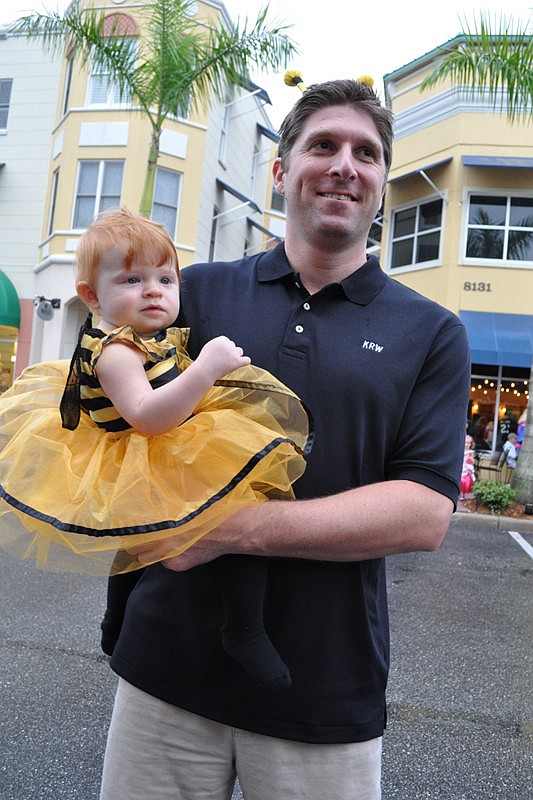 Fiona Wilkins and her dad, Kipp, shared a costume.