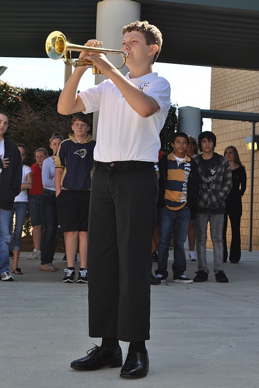 Daniel Jones played taps to close out the ceremony.