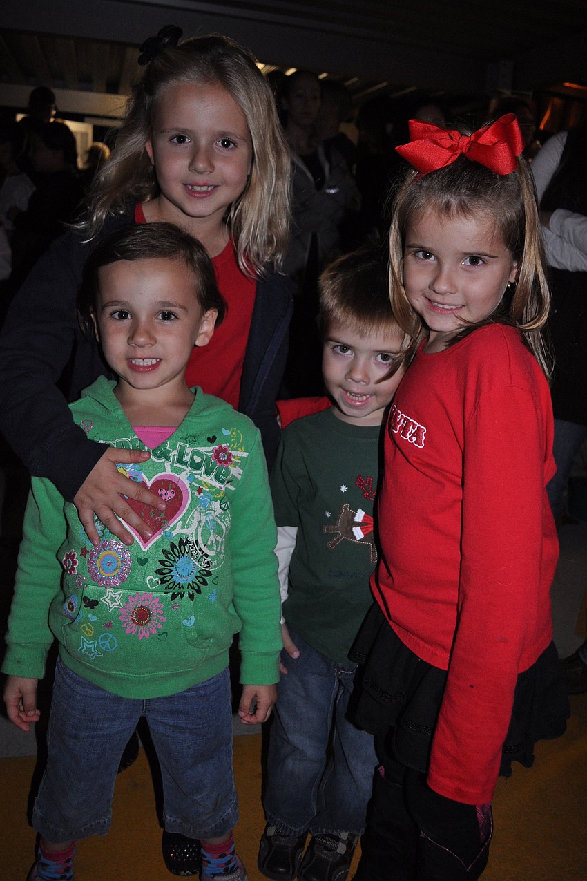 Sisters Caroline and Maggie Fincher, left, and Cashton and Britlee Yant had fun together.