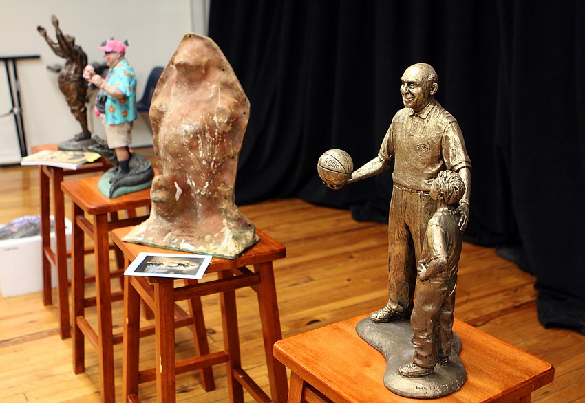 Jack Dowd's brought three maquette sculptures and a mold to show display Thursday, Oct. 13 at ODA. Maquettes are smaller versions of life sized sculptures that Dowd usually creates.