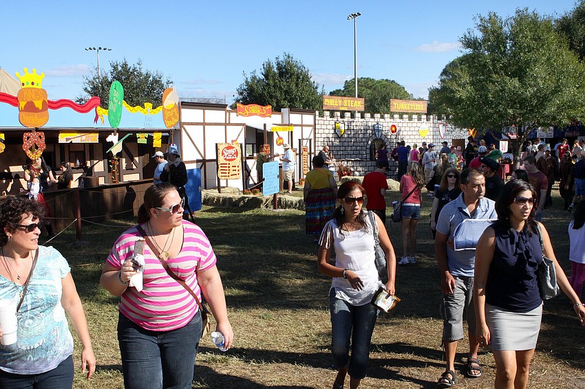 Many people enjoyed turkey legs, funnel cakes and ears or corn, Sunday, Nov. 13, at the Sarasota Medieval Fair.